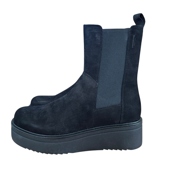 Vagabond Tara Black Platform Chelsea Style Boots - Picture 4 of 7